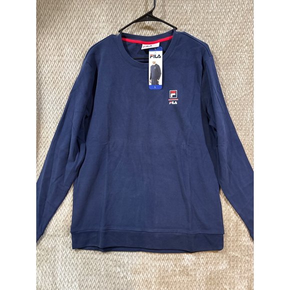 NWT FILA Mens Long Sleeve Crew Neck Lightweight Sweatshirt - Picture 1 of 5